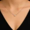 solitaire diamond necklace in 14k white gold