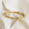 22k gold beaded bangle triple strand elegant design