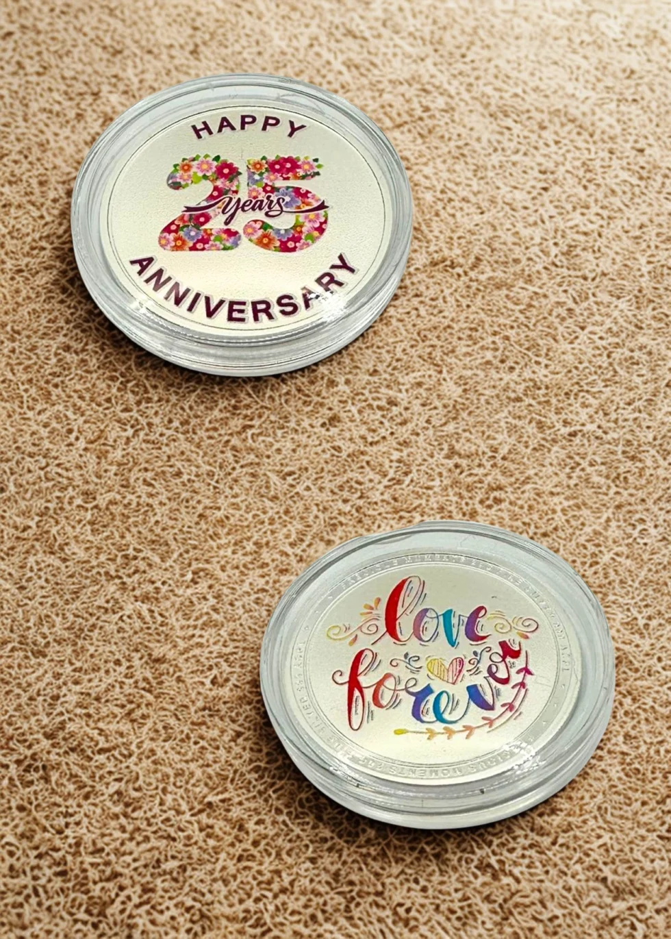 25th anniversary silver coin 20g with Love Forever design