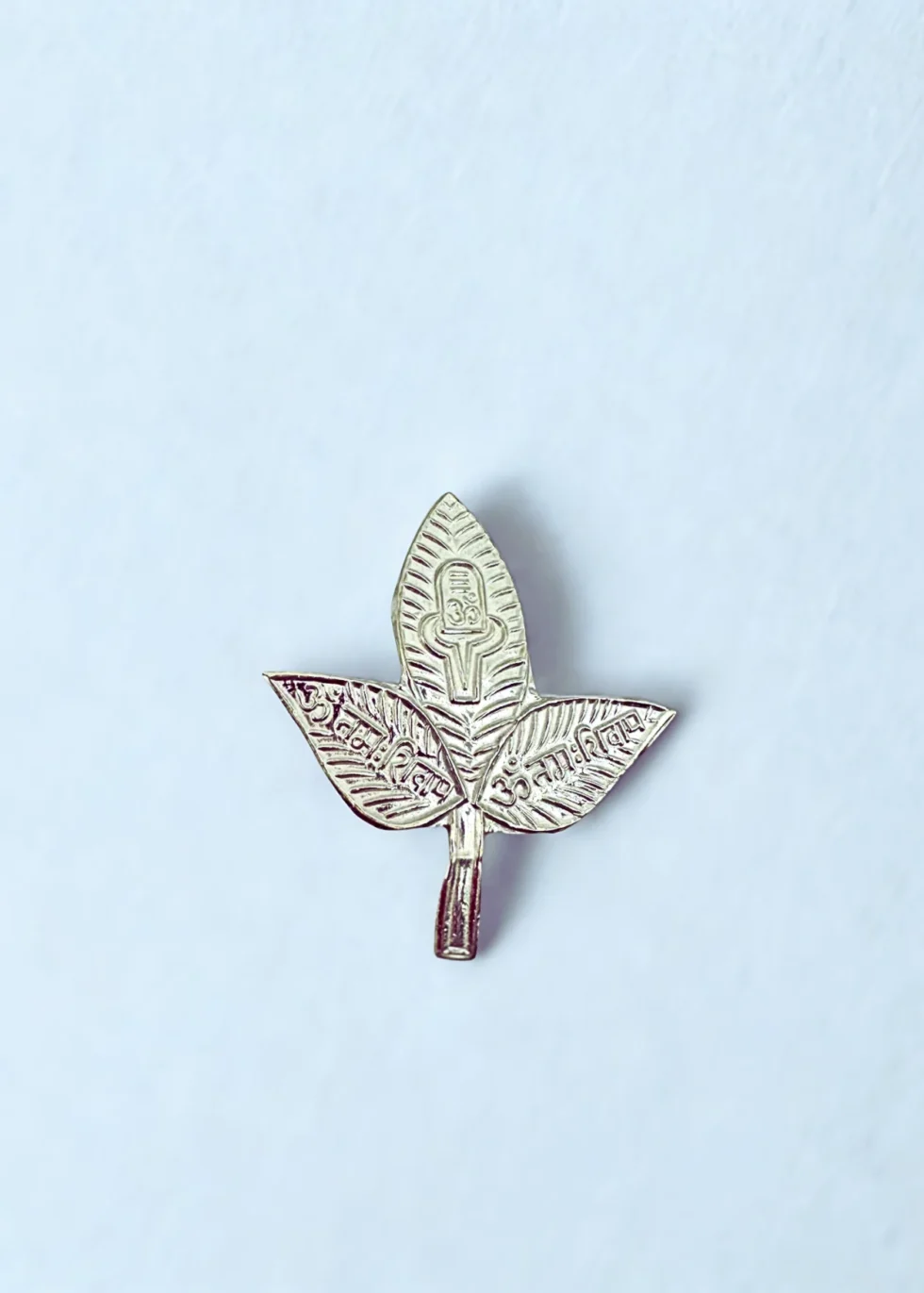 pure silver bilpatra leaf handcrafted design for shiv puja