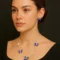 18k white gold butterfly necklace with sapphires and diamonds