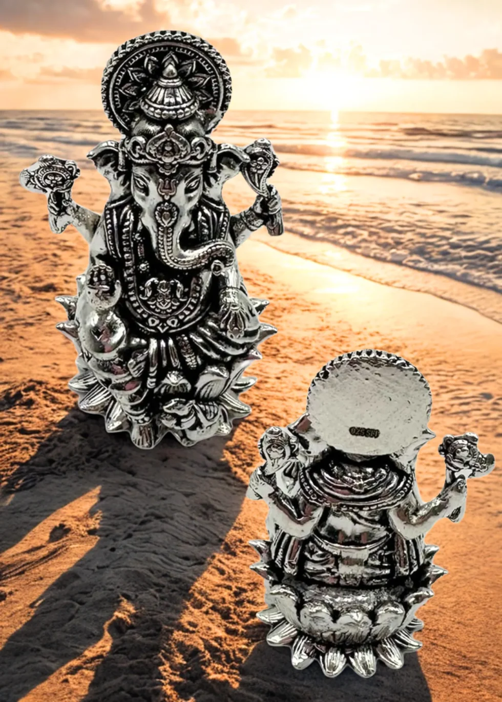 999 Silver Lord Ganesha Idol – 29.3g Spiritual Silver Statue USA
