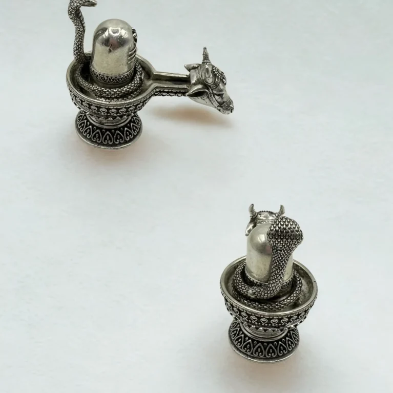 999 Silver Shivling Idol – 39.7g Nandi Snake Puja Idol USA