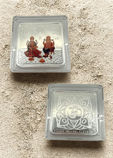 999 Silver Coin Set – 20g Laxmi Ganesh and Om Design USA