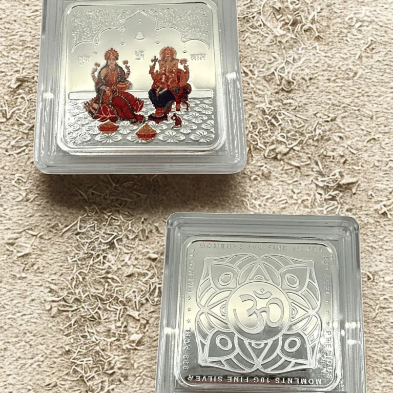 999 Silver Coin Set – 20g Laxmi Ganesh and Om Design USA