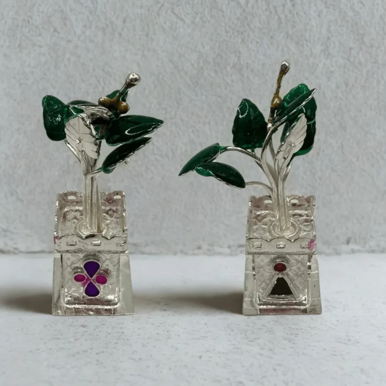 999 Silver Tulsi Plant Idol – 12.9g Sacred Collectible USA