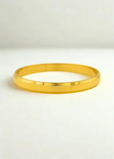 22k gold kids Punjabi kada sleek polished design