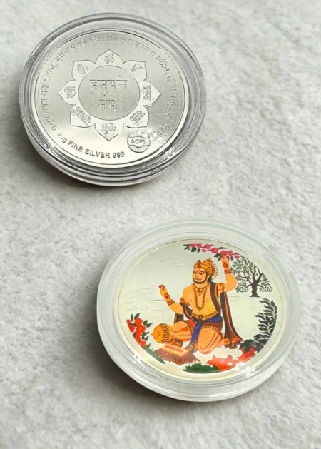 999 Hanuman Silver Coin – 20g Pure Silver with Hanuman Chalisa USA