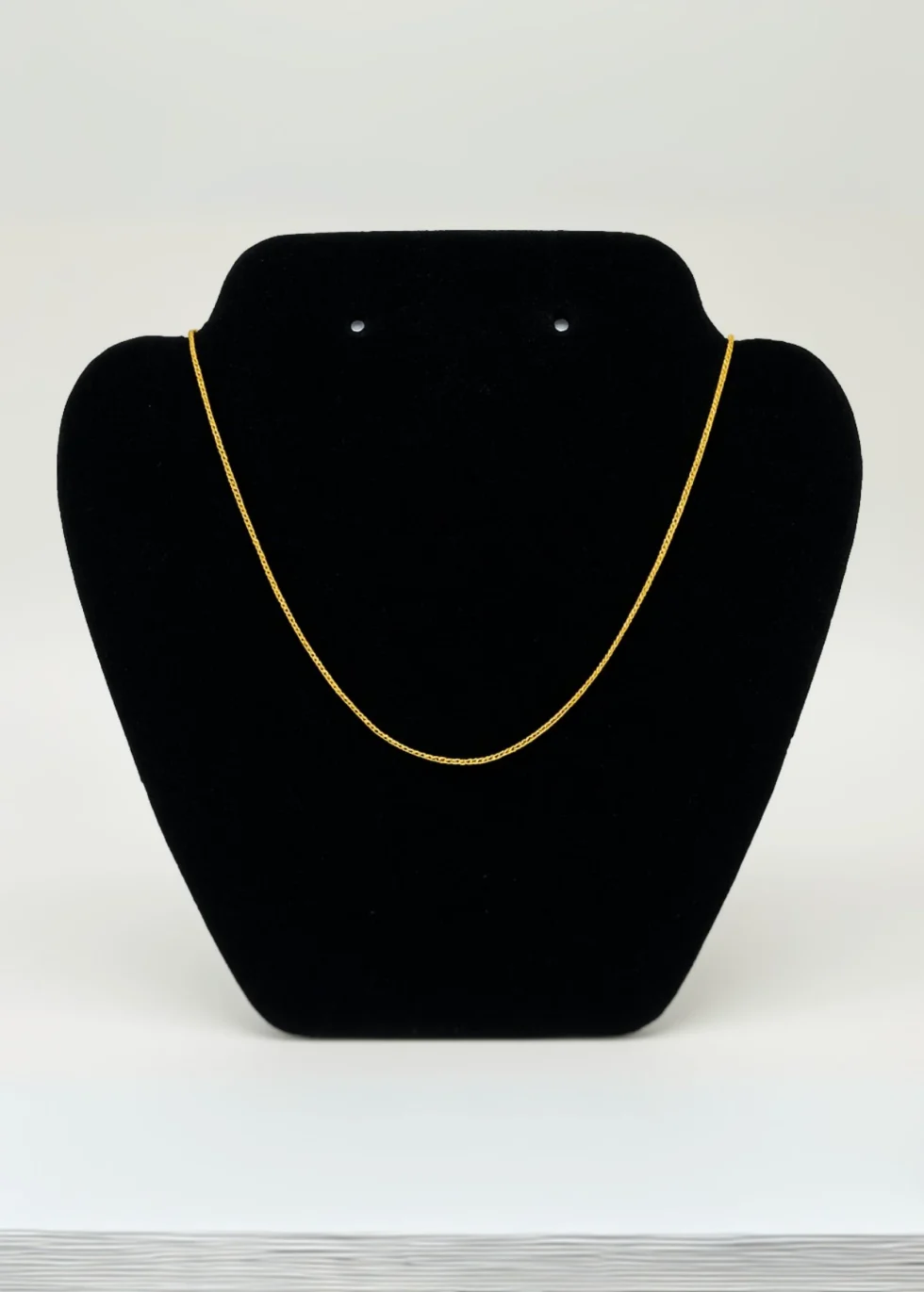 22k yellow gold chain sleek minimalist lightweight design
