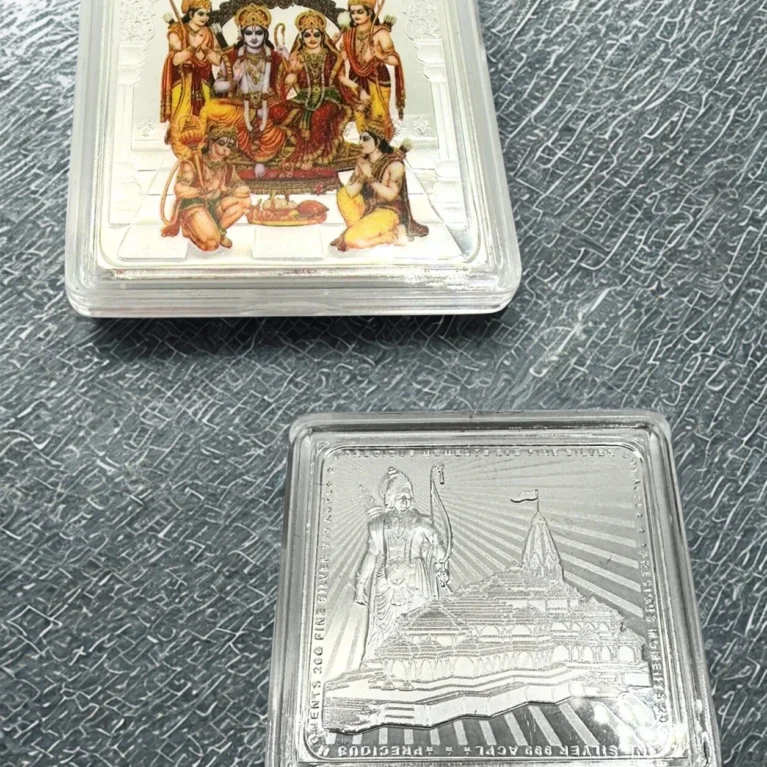 999 Silver Coin – 20g Ram Darbar with Ram Mandir Design USA