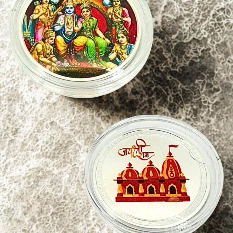 999 Silver Coin – Shri Ram Darbar and Ram Mandir Design 20g