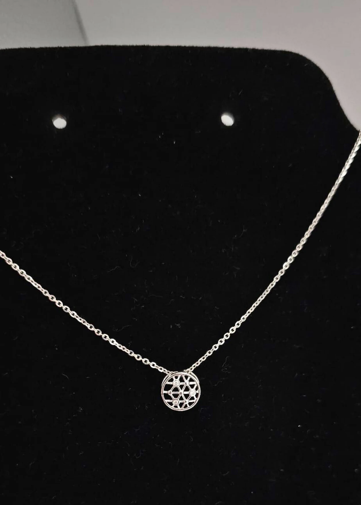 14KT Diamond Gold Necklace with Geometric Pendant