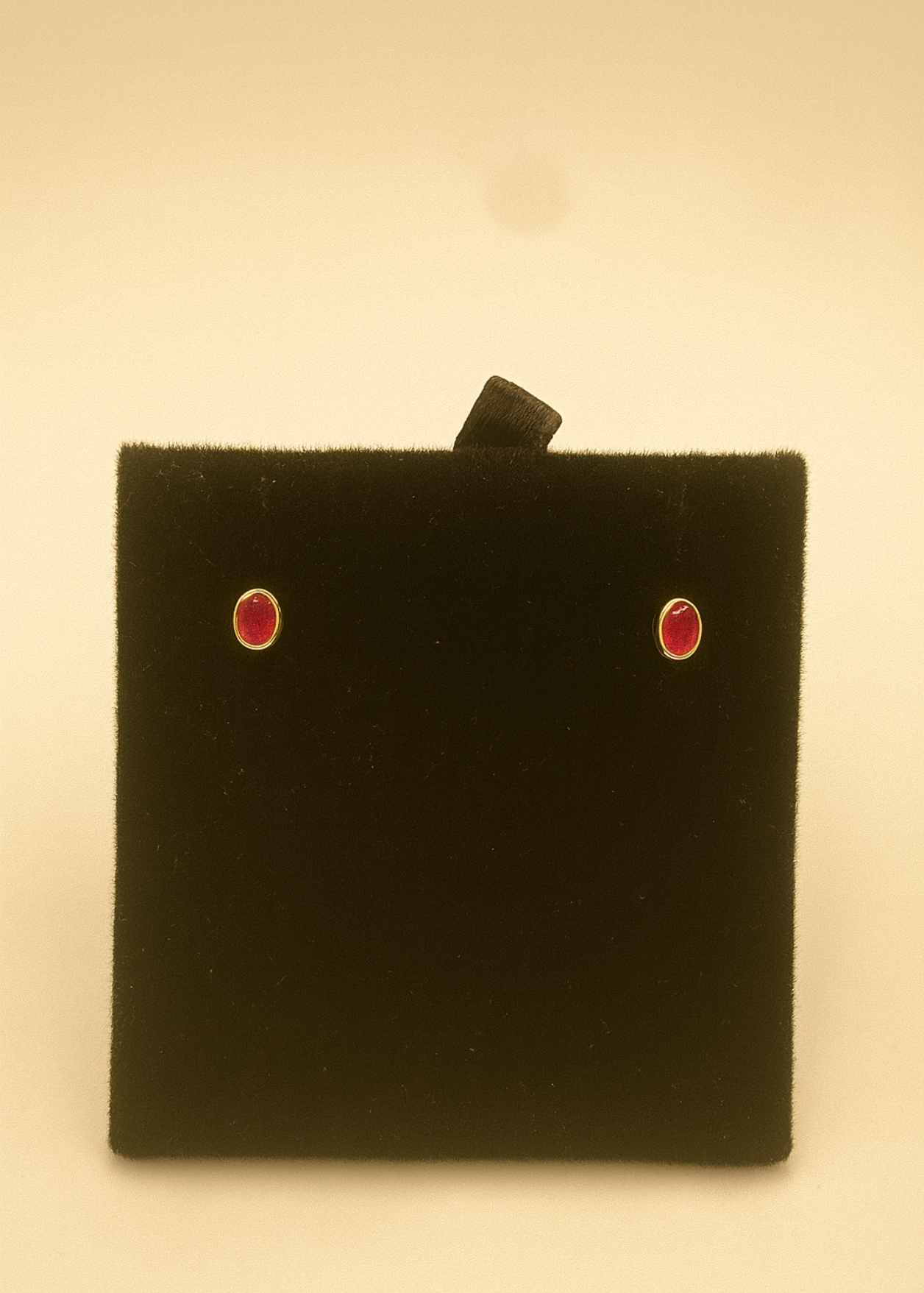 Crimson Glow 14K Ruby Gold Stud Earrings