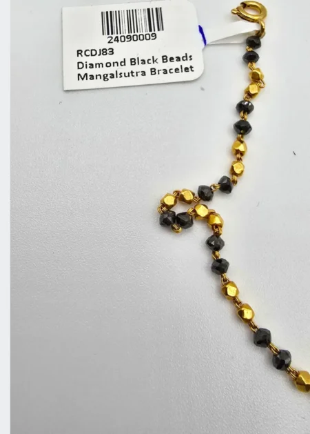 22KT Gold Mangalsutra Bracelet with Diamonds