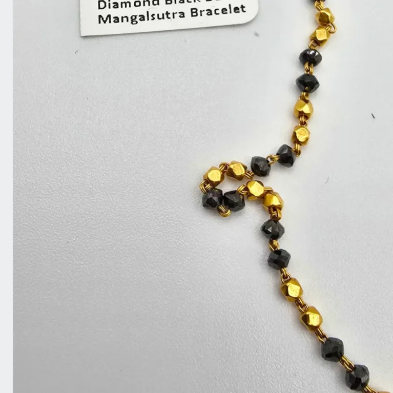 22KT Gold Mangalsutra Bracelet with Diamonds