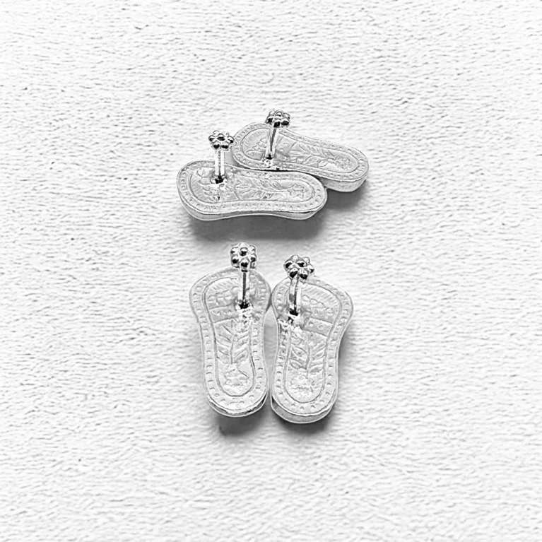22KT silver Charan Paduka devotional piece
