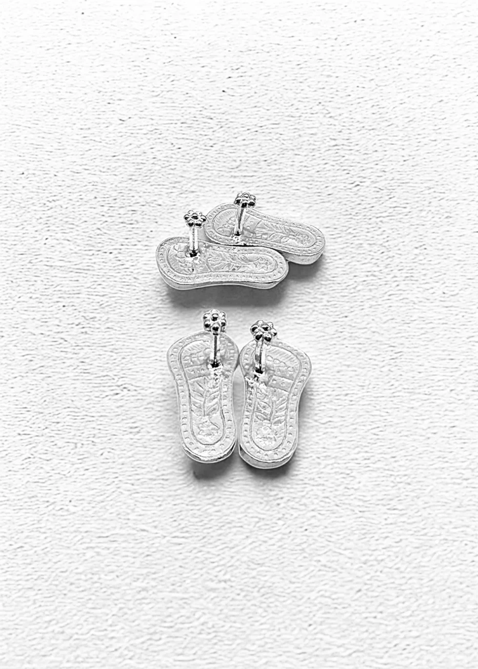 22KT silver Charan Paduka devotional piece