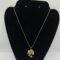 Floral 18KT Gold Diamond Pendant with Chain