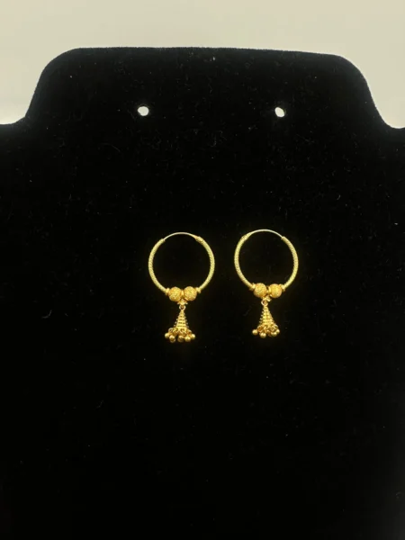 22KT gold hoop earrings