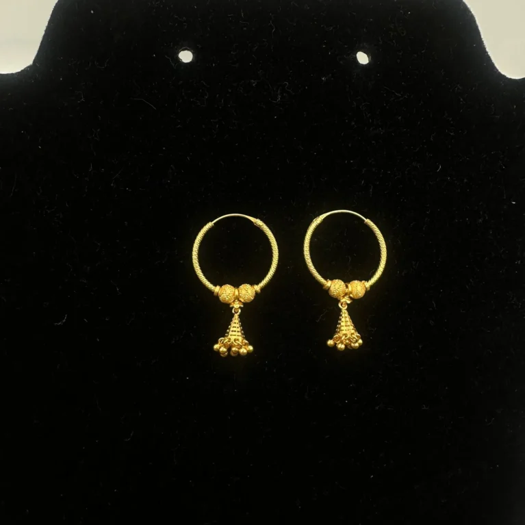 22KT gold hoop earrings
