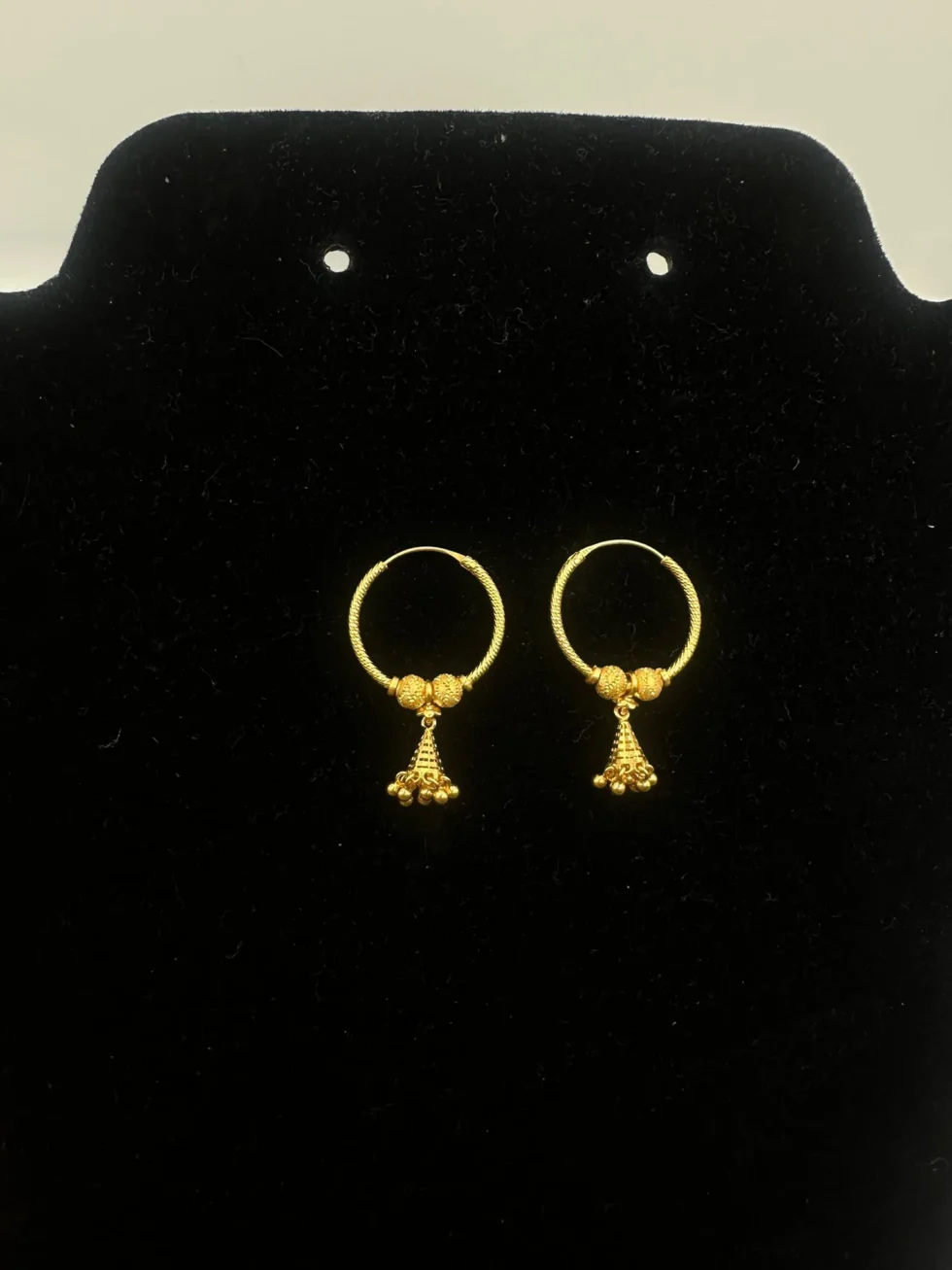 22KT gold hoop earrings