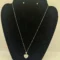 Heart Green Diamond Gold Pendant in 18K White Gold