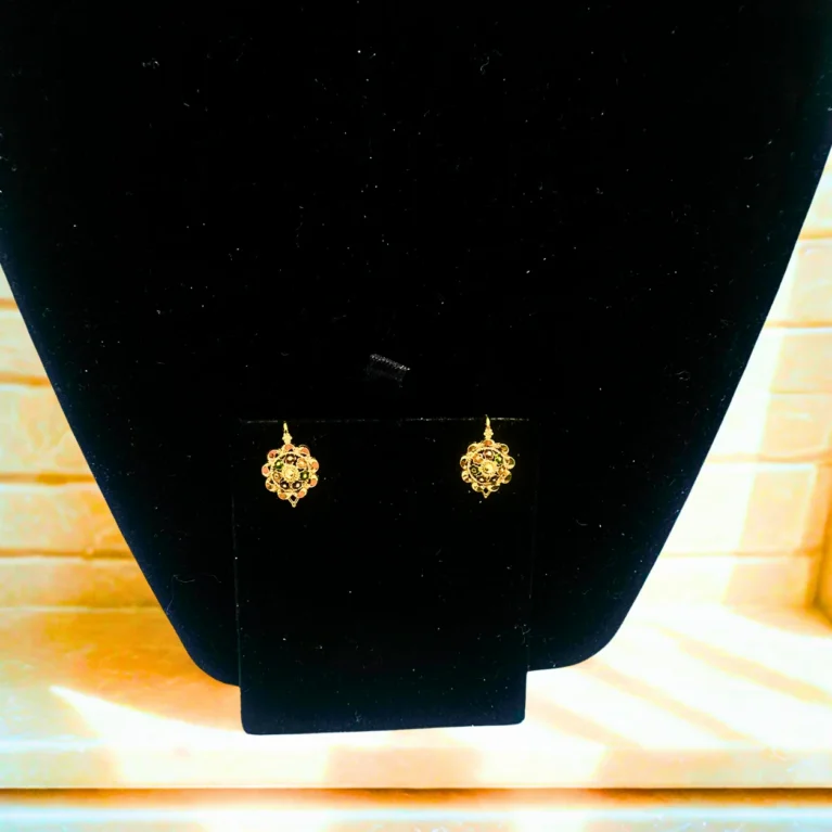 22KT Gold Floral Filigree Earrings
