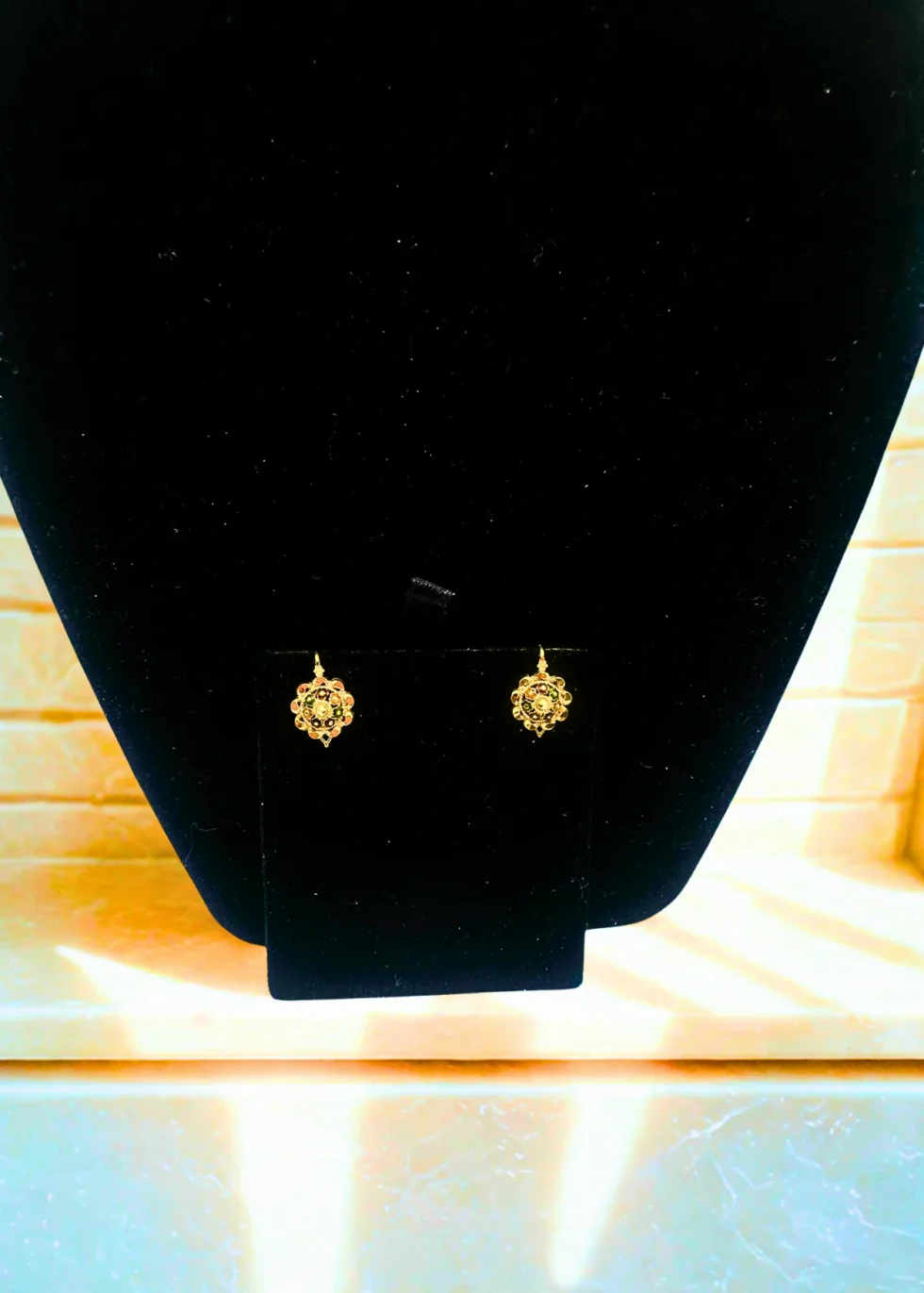 22KT Gold Floral Filigree Earrings