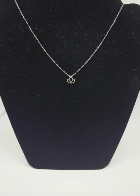 Luna leaf diamond pendant in 14KT white gold