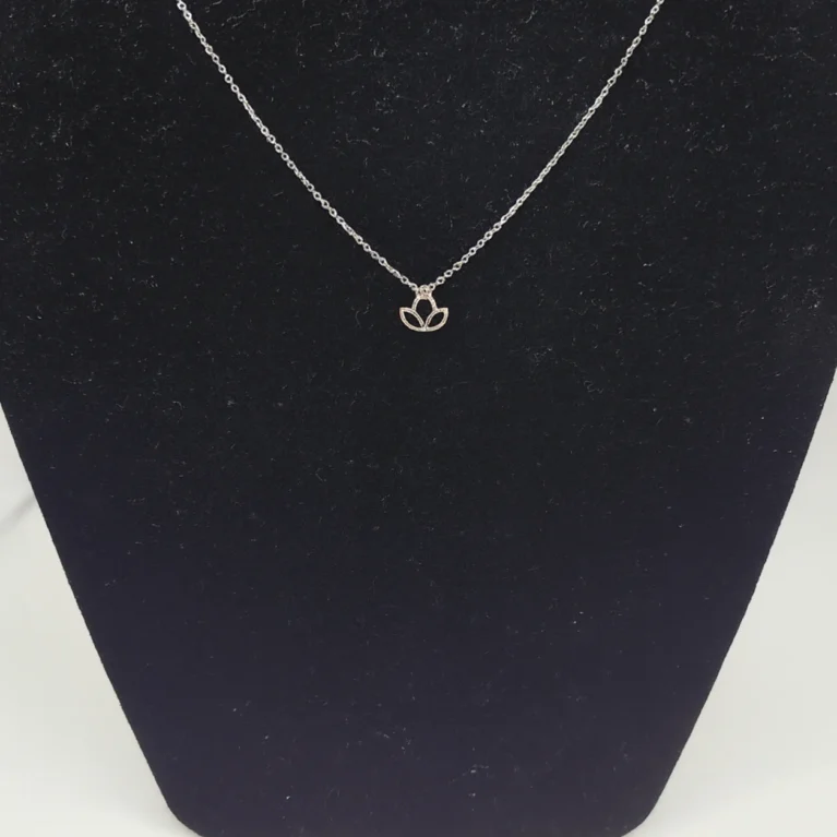 Luna leaf diamond pendant in 14KT white gold