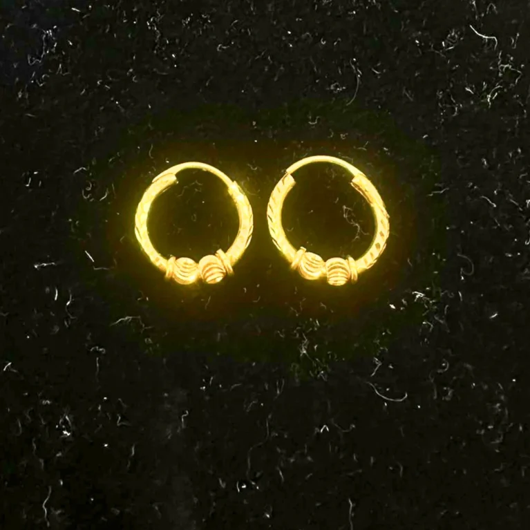 Petite 22KT Gold Mini Hoop Earrings
