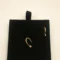 18KT gold diamond drop earrings with curved design